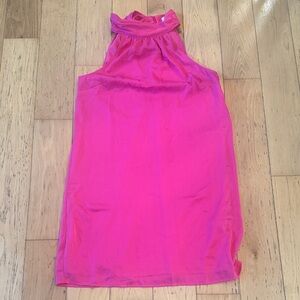 Nordstrom Rack Elegant Hot Pink Highneck Sleeveless dress